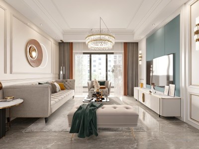 简欧客餐厅3D模型下载